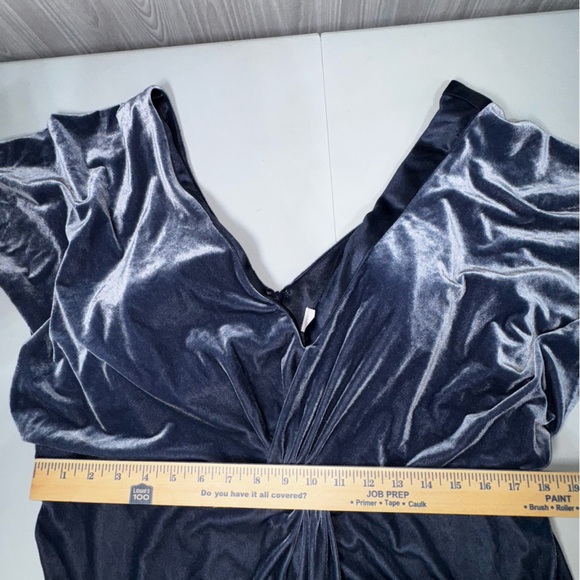 Revelry Velvet Dress Bridesmaid Mother Of The Bride Gwen Velvet Indie Blue Sz 20 - Picture 6 of 6